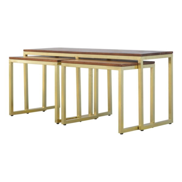 Chunky Gold Table Set of 3 - Image 6