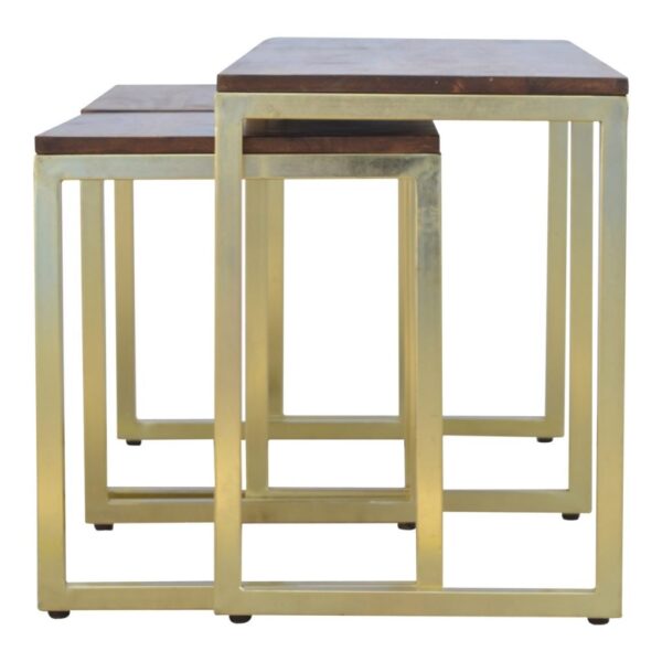 Chunky Gold Table Set of 3 - Image 8