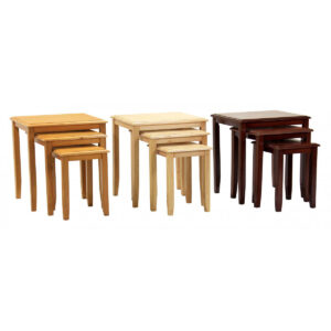Kingfisher Solid Rubberwood Nest of Tables - Maple
