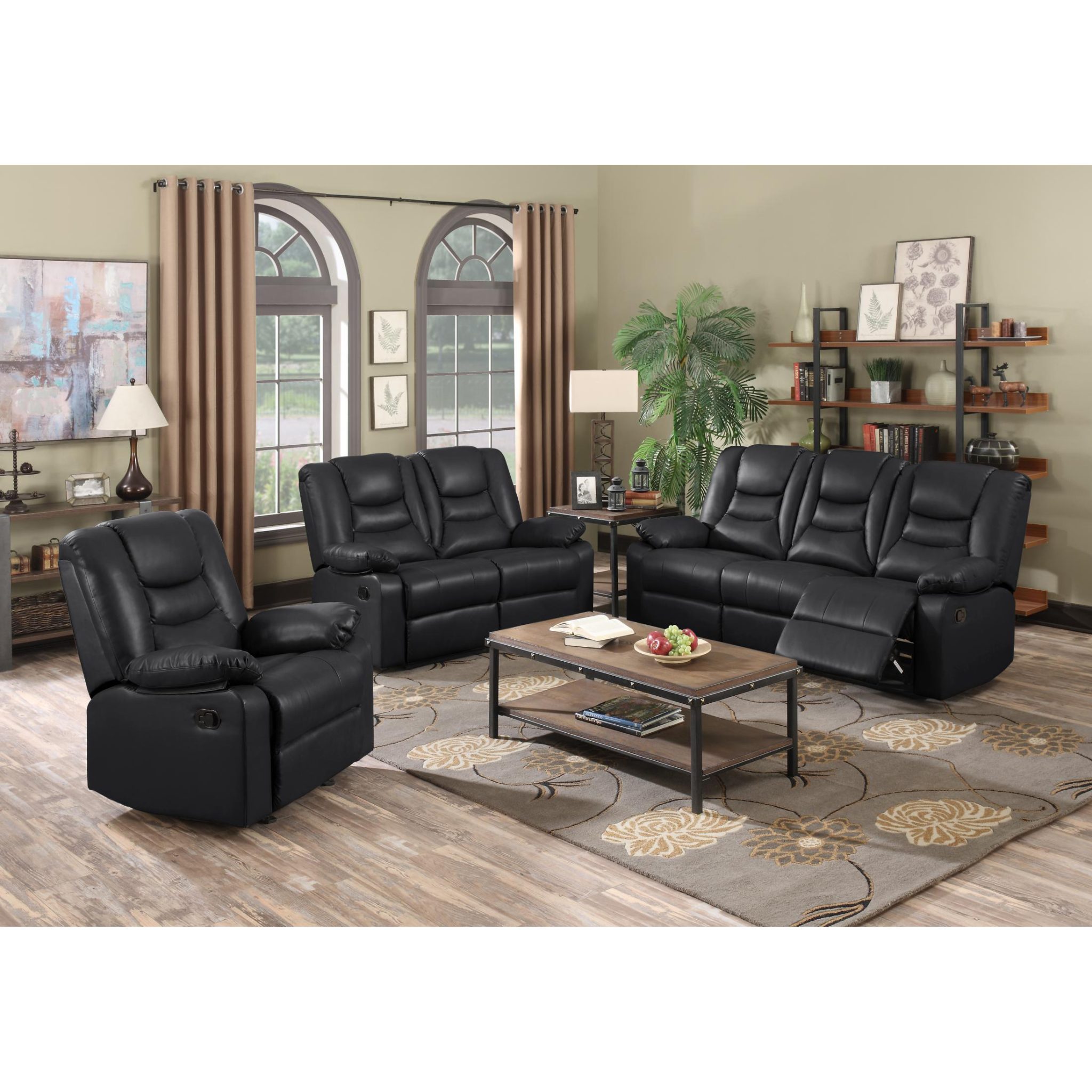 Kirk Recliner Bonded PU 1 Seater - Dark Chocolate