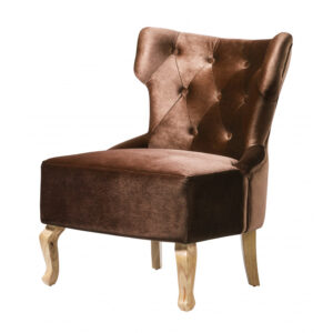 Norton Velvet Chair  (2s) - Brown