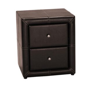 Odessa Nightstand 2 Drawer PU - Brown