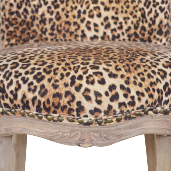 Leopard Print Studded Chair - Image 2