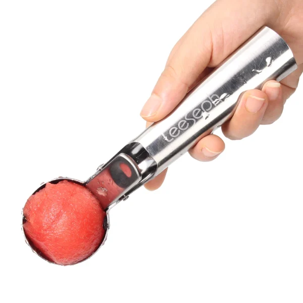 Stainless Steel Ice Cream Scoop with Trigger, Anti-Freeze Handle, Icecream Spoon Perfect for Gelatos, Frozen Yogurt, Sundaes - Image 2