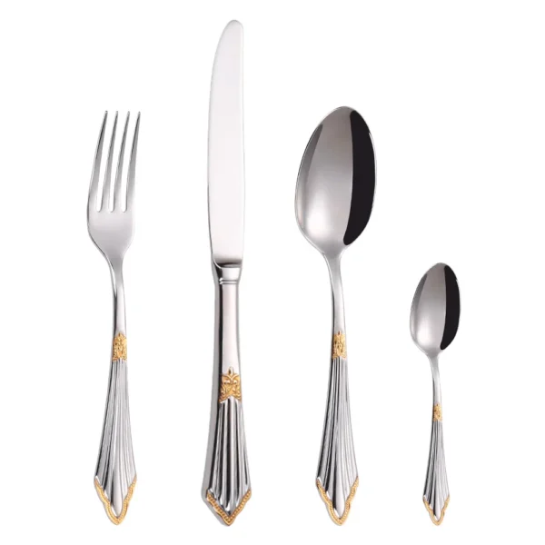 4/8/12/16/20 Pieces Gold Plated Luxury Silverware Flatware Dishwasher Safe 18/10 Stainless Steel Cutlery Set For Home Wedding - Image 6