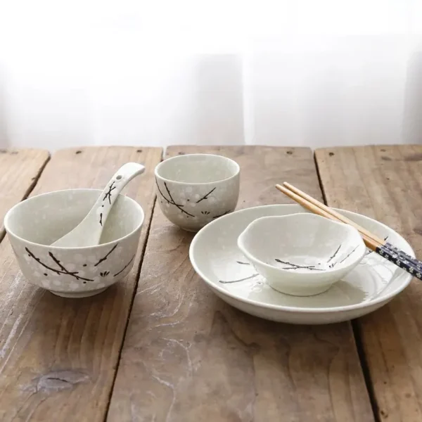 Cutlery Ceramic Dinnerware dining table dish set dinner eco friendly Japanese Style Tableware Household - Image 8
