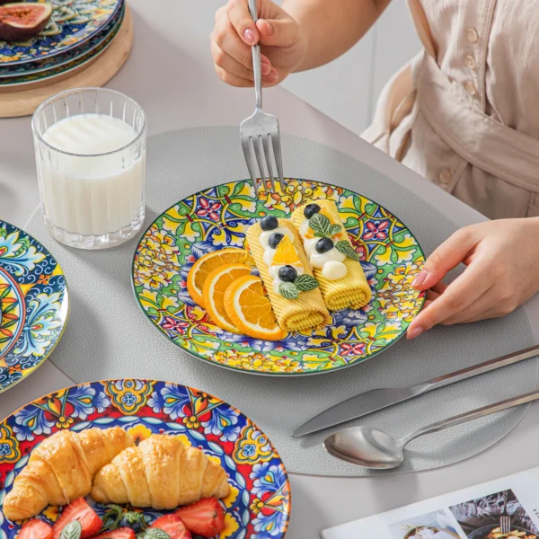 vancasso 6/12 Piece Porcelain Dinner Plates Crockery Breakfast Plate Set Scratch Resistant Flat Plates Dinnerware Set for 6 - Image 6