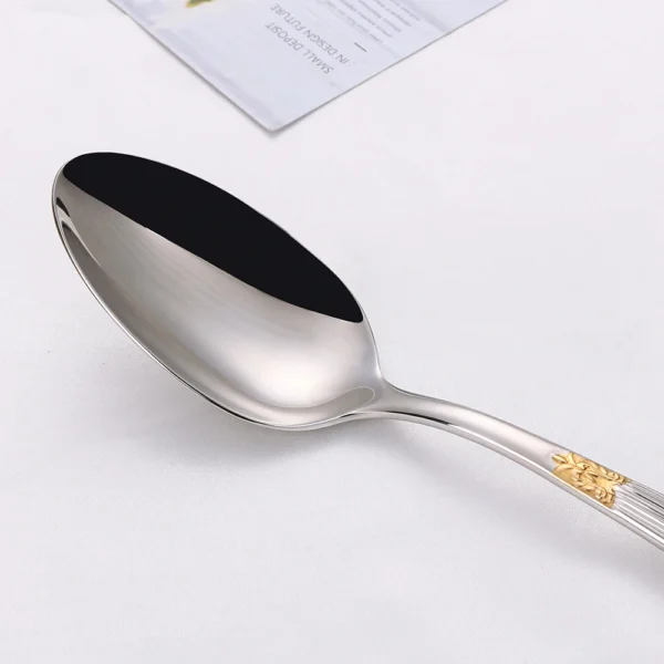4/8/12/16/20 Pieces Gold Plated Luxury Silverware Flatware Dishwasher Safe 18/10 Stainless Steel Cutlery Set For Home Wedding - Image 5