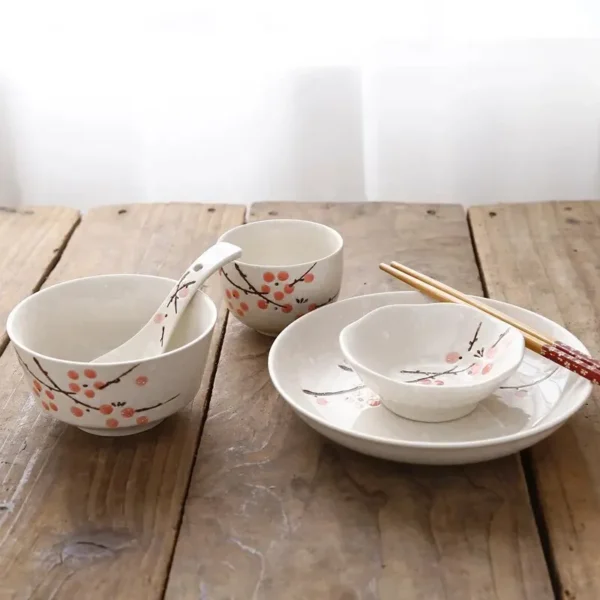 Cutlery Ceramic Dinnerware dining table dish set dinner eco friendly Japanese Style Tableware Household - Image 6
