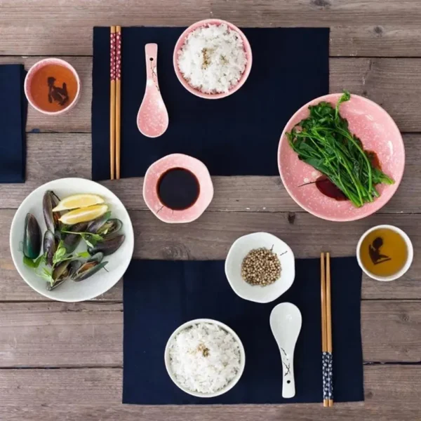 Cutlery Ceramic Dinnerware dining table dish set dinner eco friendly Japanese Style Tableware Household - Image 3