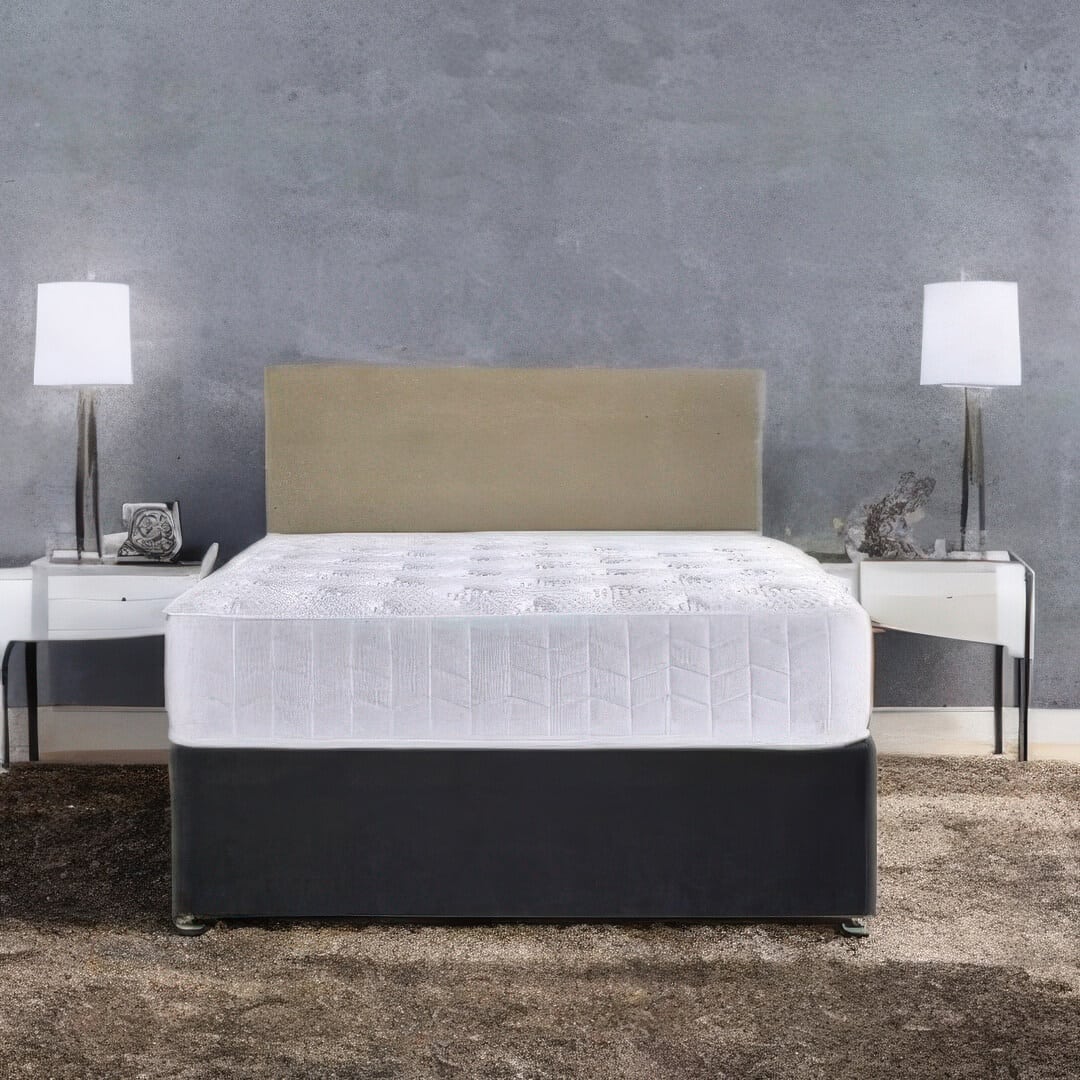 Headboard Double Fabric Grey - Image 3