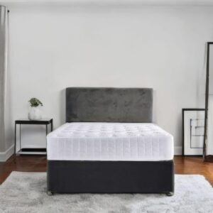 Headboard Double Fabric Grey