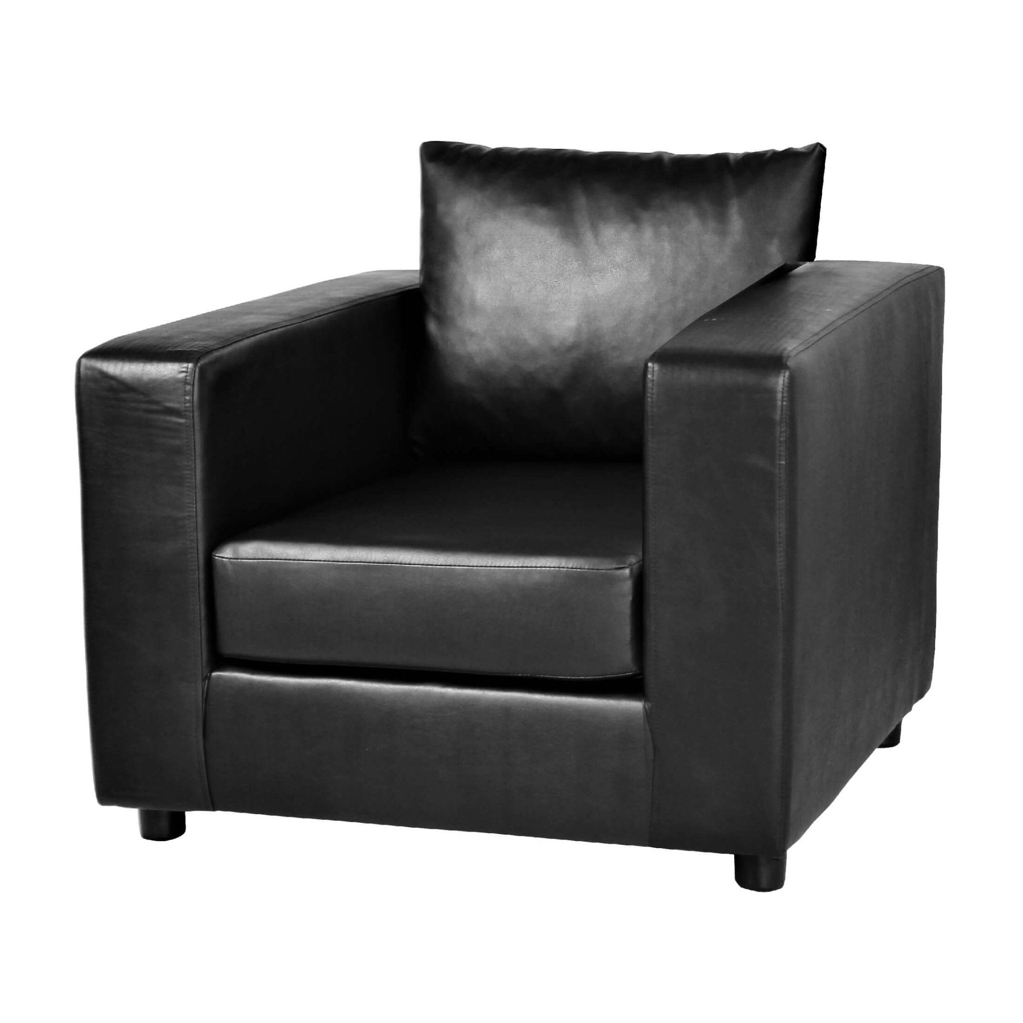 Suffolk 1 Seater Sofa PU Black