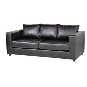 Suffolk 3 Seater Sofa PU Black
