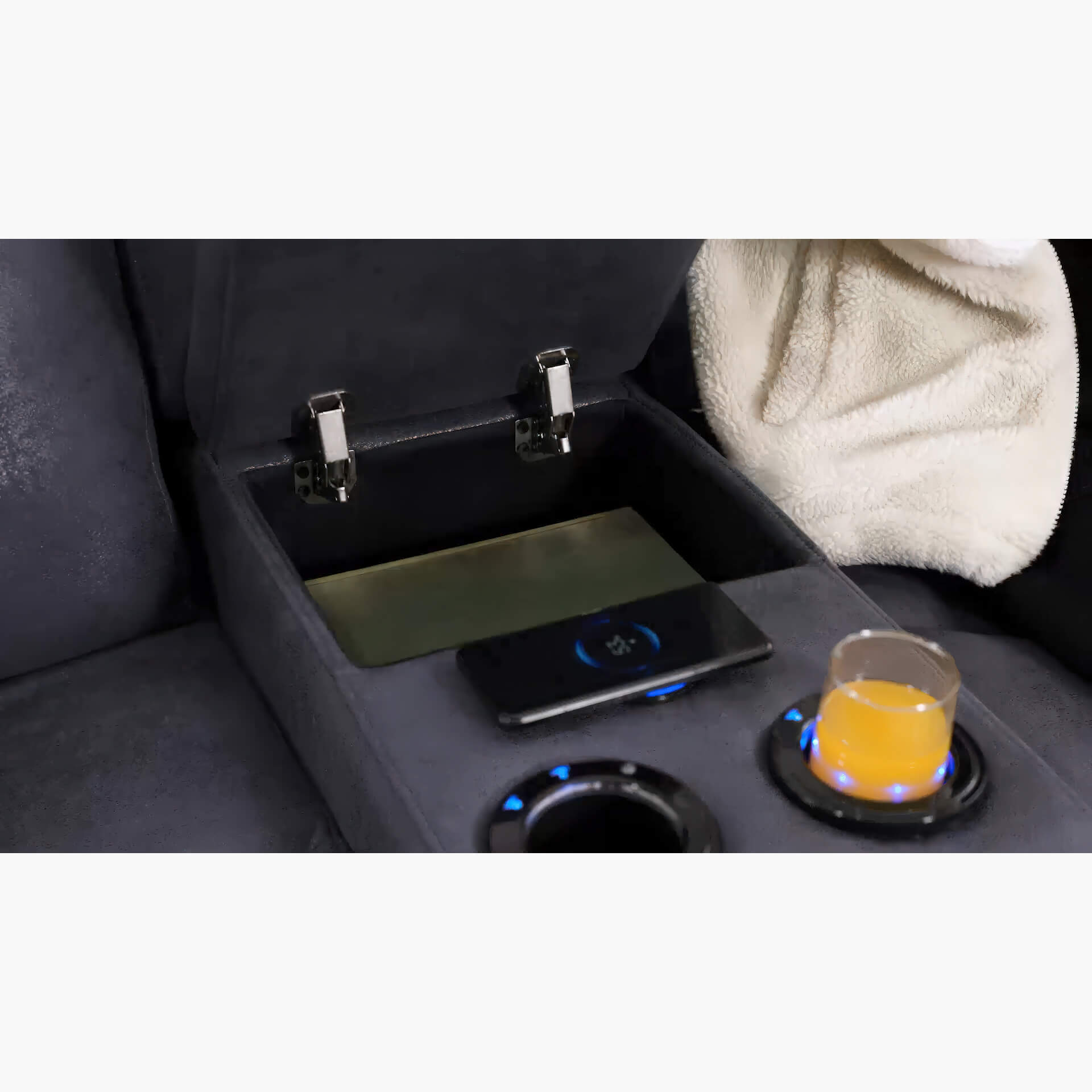 Techno Corner with 3 Power Recliners Grey - Image 7