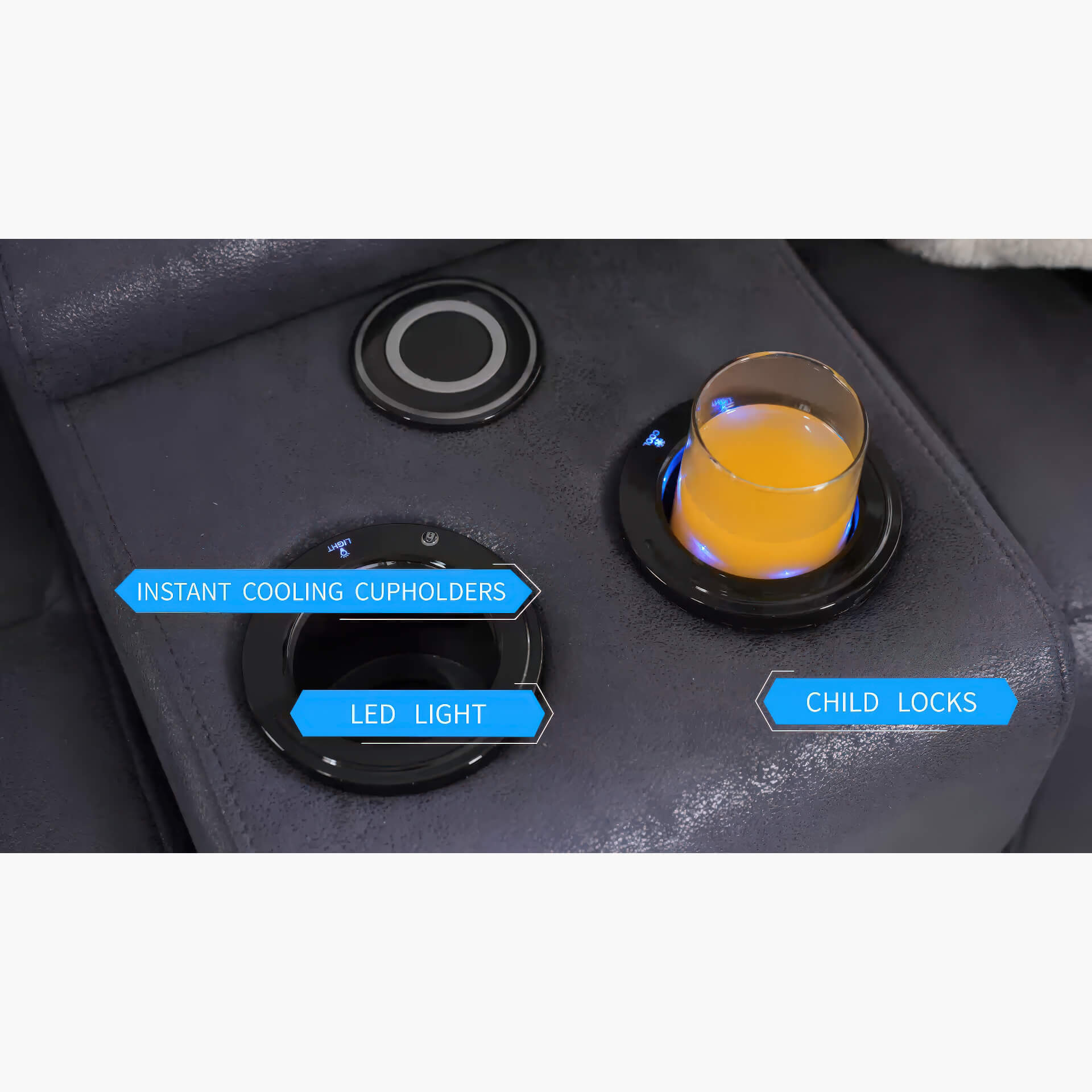 Techno Corner with 3 Power Recliners Grey - Image 5