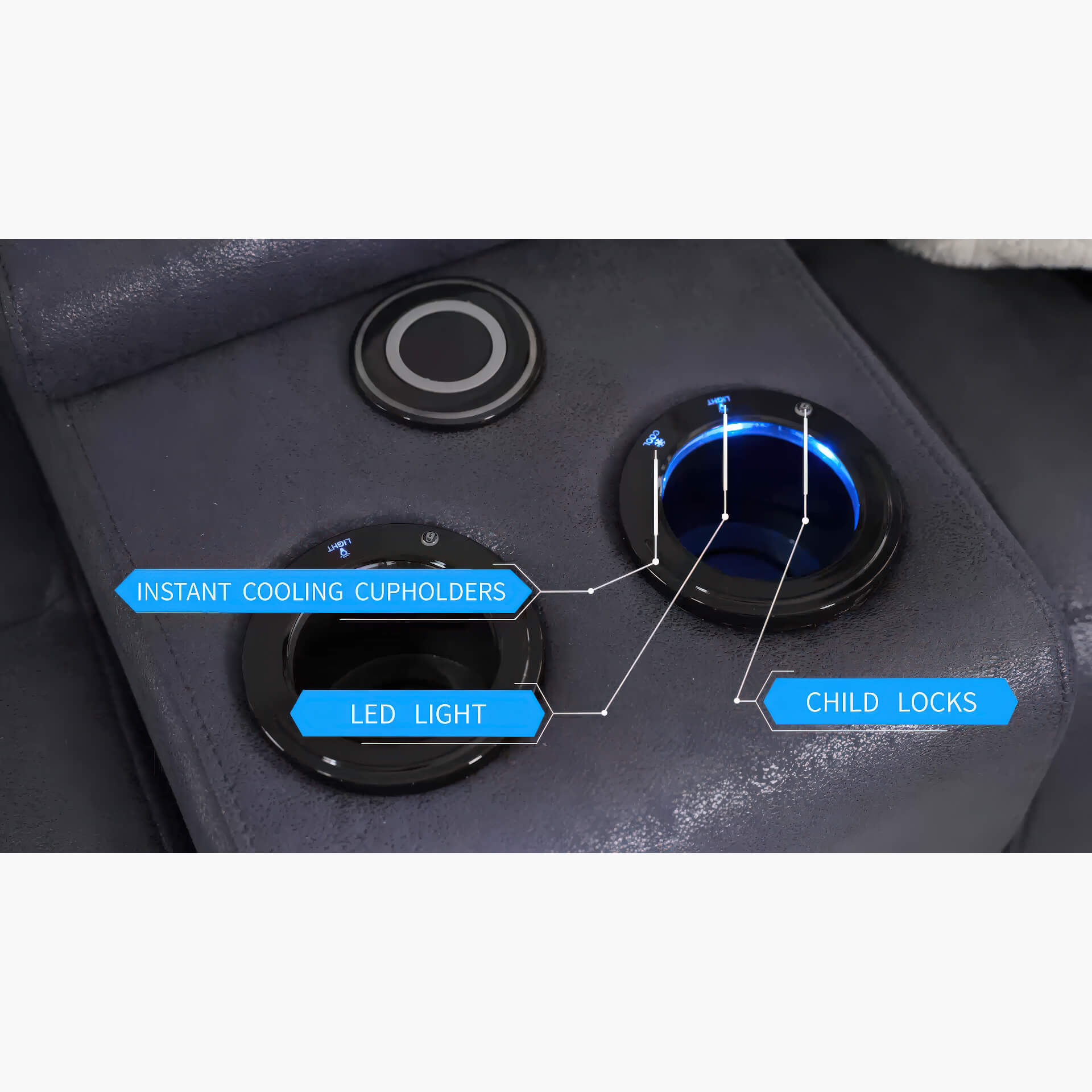 Techno Corner with 3 Power Recliners Grey - Image 8