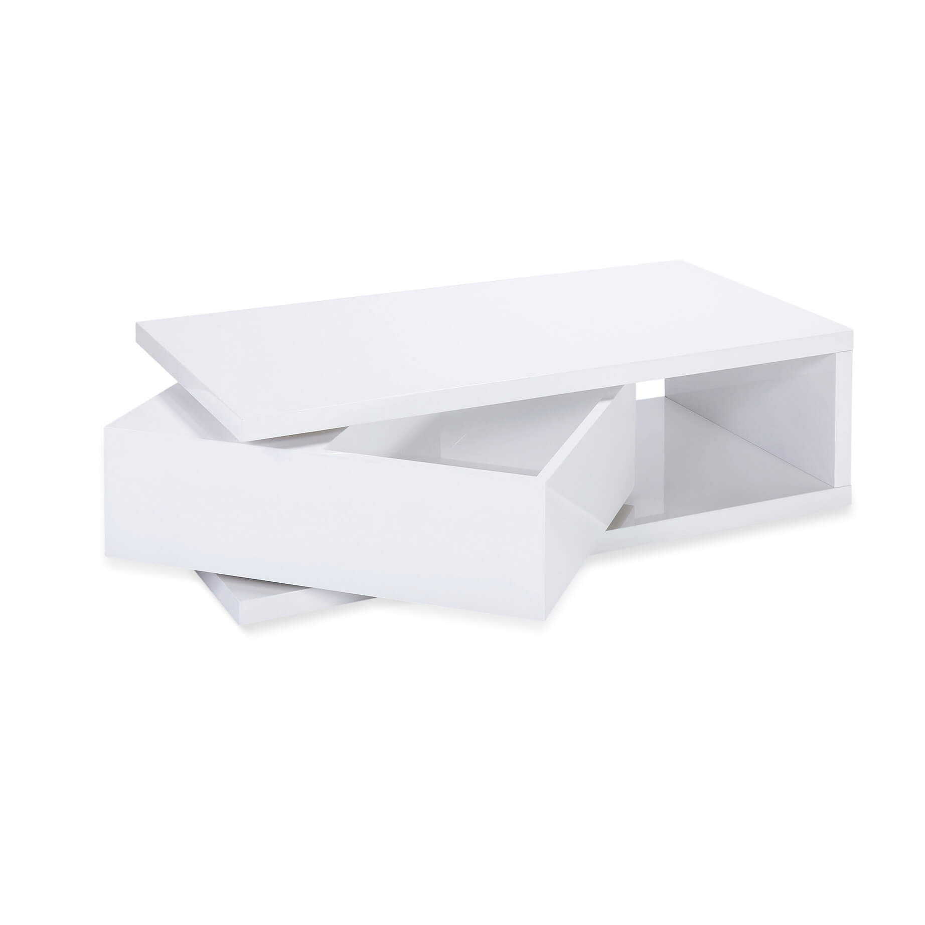 Hugh High Gloss Coffee Table White - Image 2