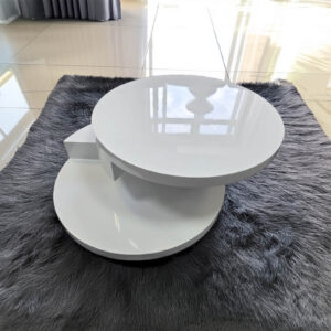 Stony High Gloss Moveable Coffee Table White