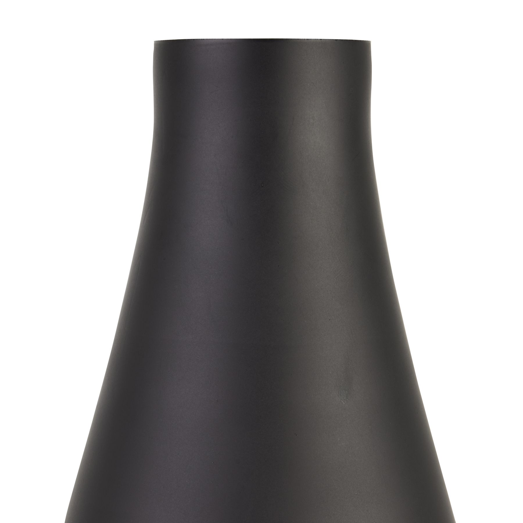 Black Tapered Tall Glass Vase - Image 2