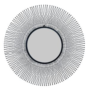 Rio Black Large Wire Mirror
