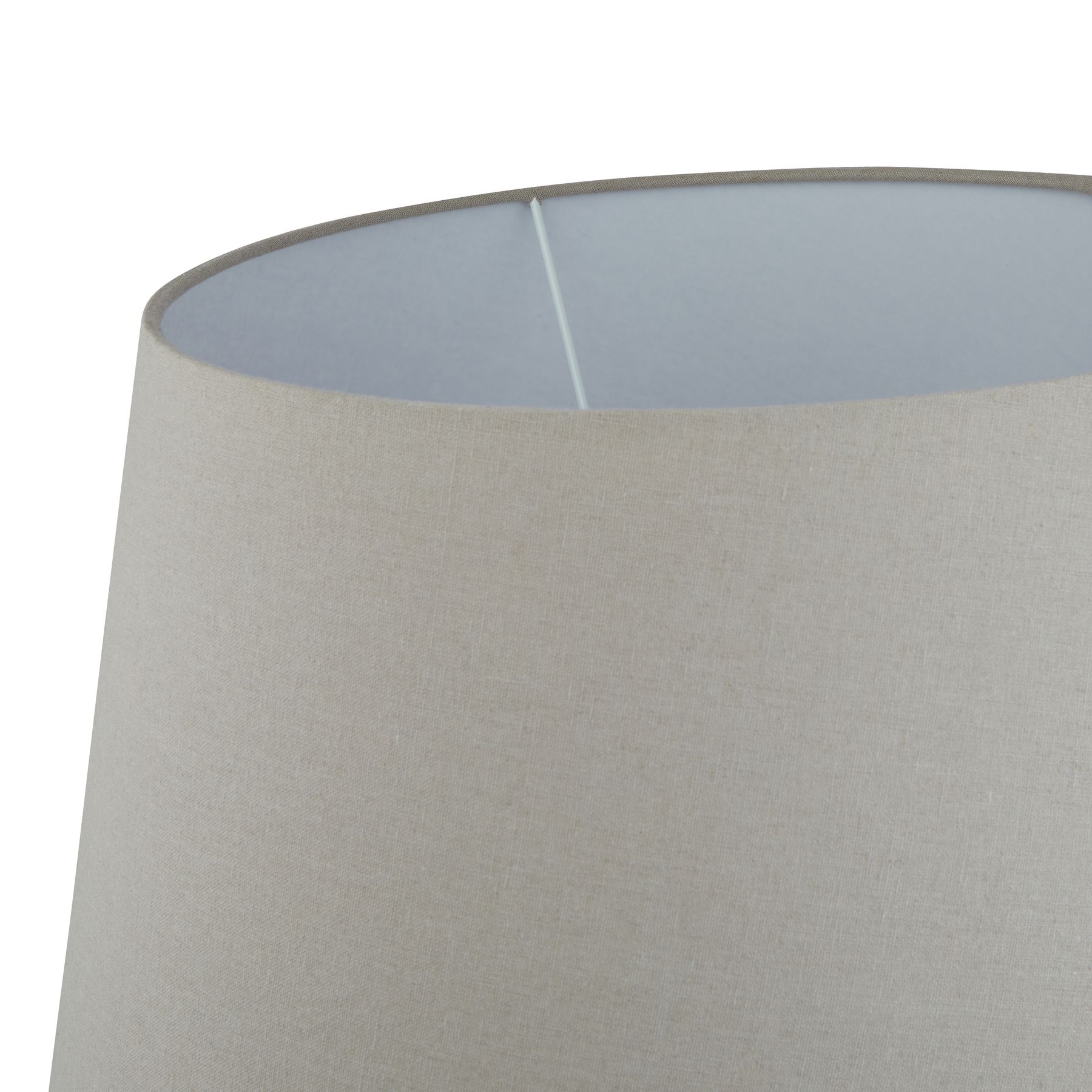 Siena Brown Round Table Lamp With Linen Shade - Image 3
