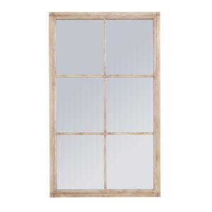 Washed Wood Large Window Mirror