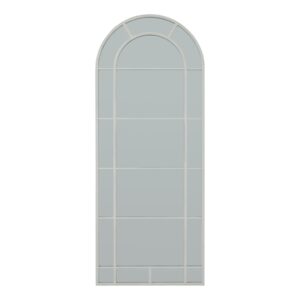 White Large Arched Window Mirror
