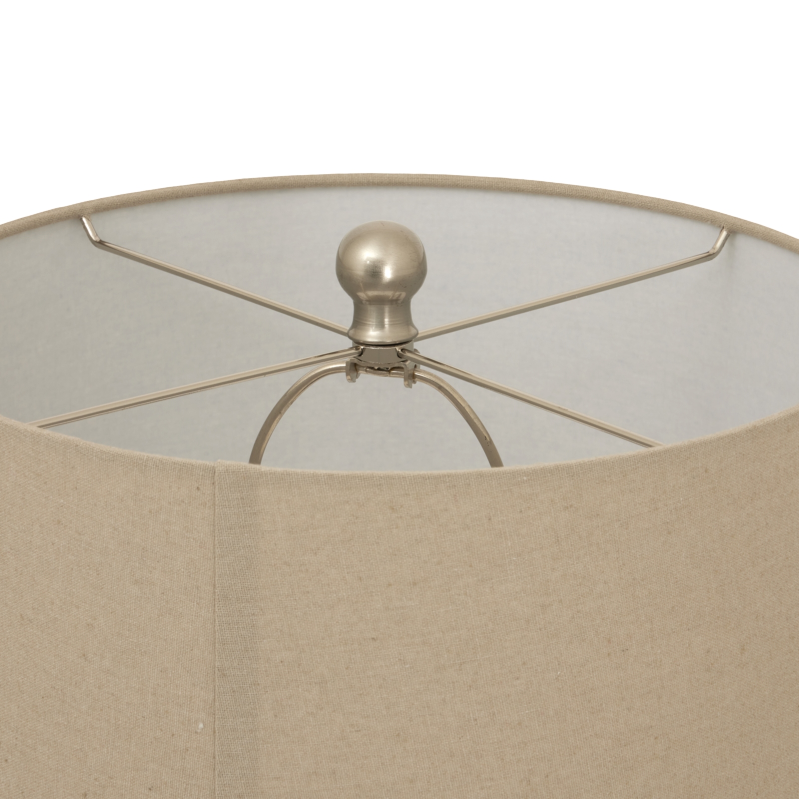 Twill Weave Ceramic Table Lamp With Linen Shade - Image 4