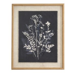 Flora & Fauna Collection Grove On Linen In Beaded Frame