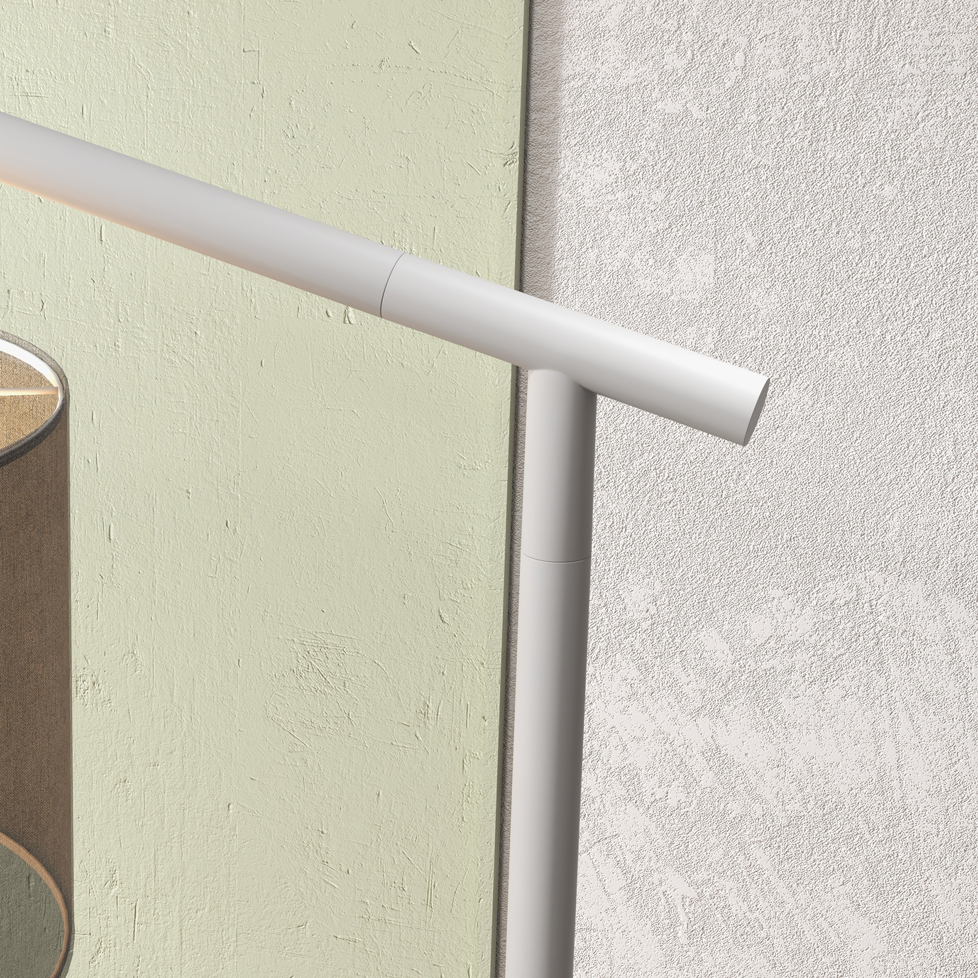 HOMCOM Metal Frame Floor Lamp with 350 Degree Rotating Lampshade, for Living Room and Bedroom, LED Bulb Included, Grey - Image 8