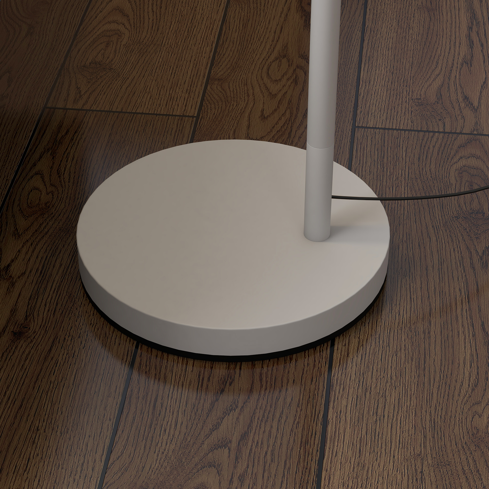 HOMCOM Metal Frame Floor Lamp with 350 Degree Rotating Lampshade, for Living Room and Bedroom, LED Bulb Included, Grey - Image 9