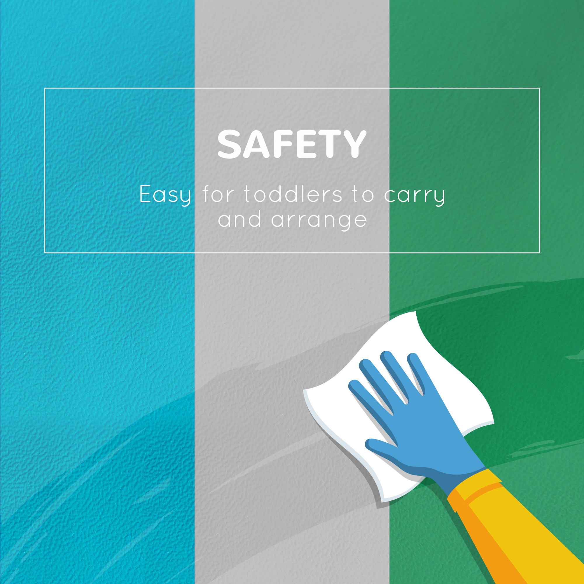 HOMCOM 5 Piece Kids Soft Play Set, Climb and Crawl Activity Toys Set for Baby Toddler, Soft Foam Blocks Indoor Play Equipment Learning Toys Blue - Image 6