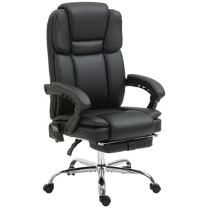 Vinsetto Six Point Vibrating Massage Office Chair - Black