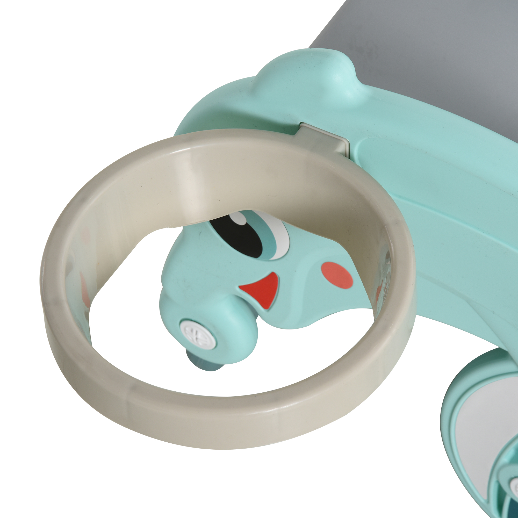 HOMCOM 3-in-1 Baby Rocking Horse Portable Slide Basketball Hoop Equipment Indoor Outdoor Playground Toy, Age 18-36 Months, Green - Image 9