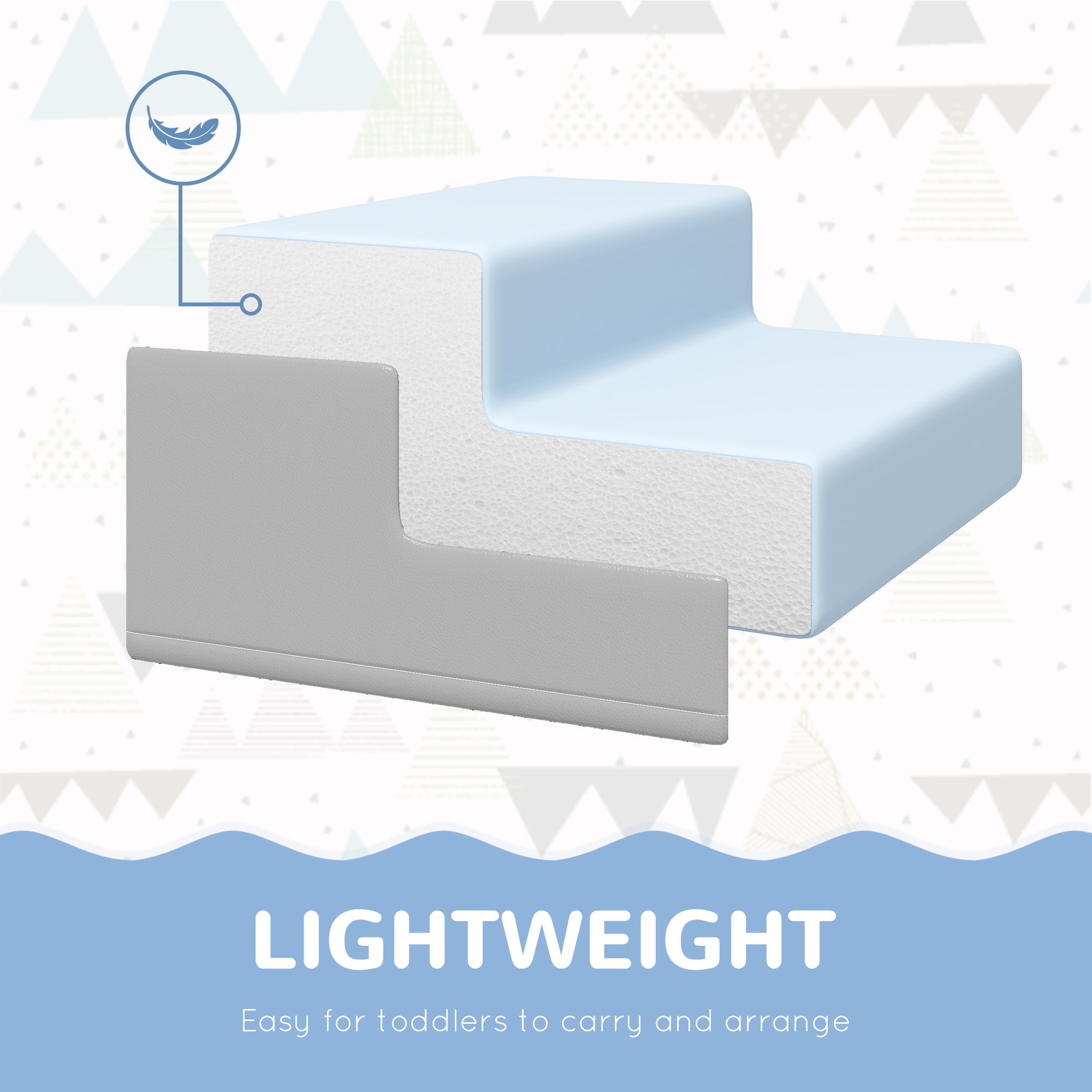 HOMCOM 4-Piece Soft Play Set for Toddlers, Multicoloured - Image 5