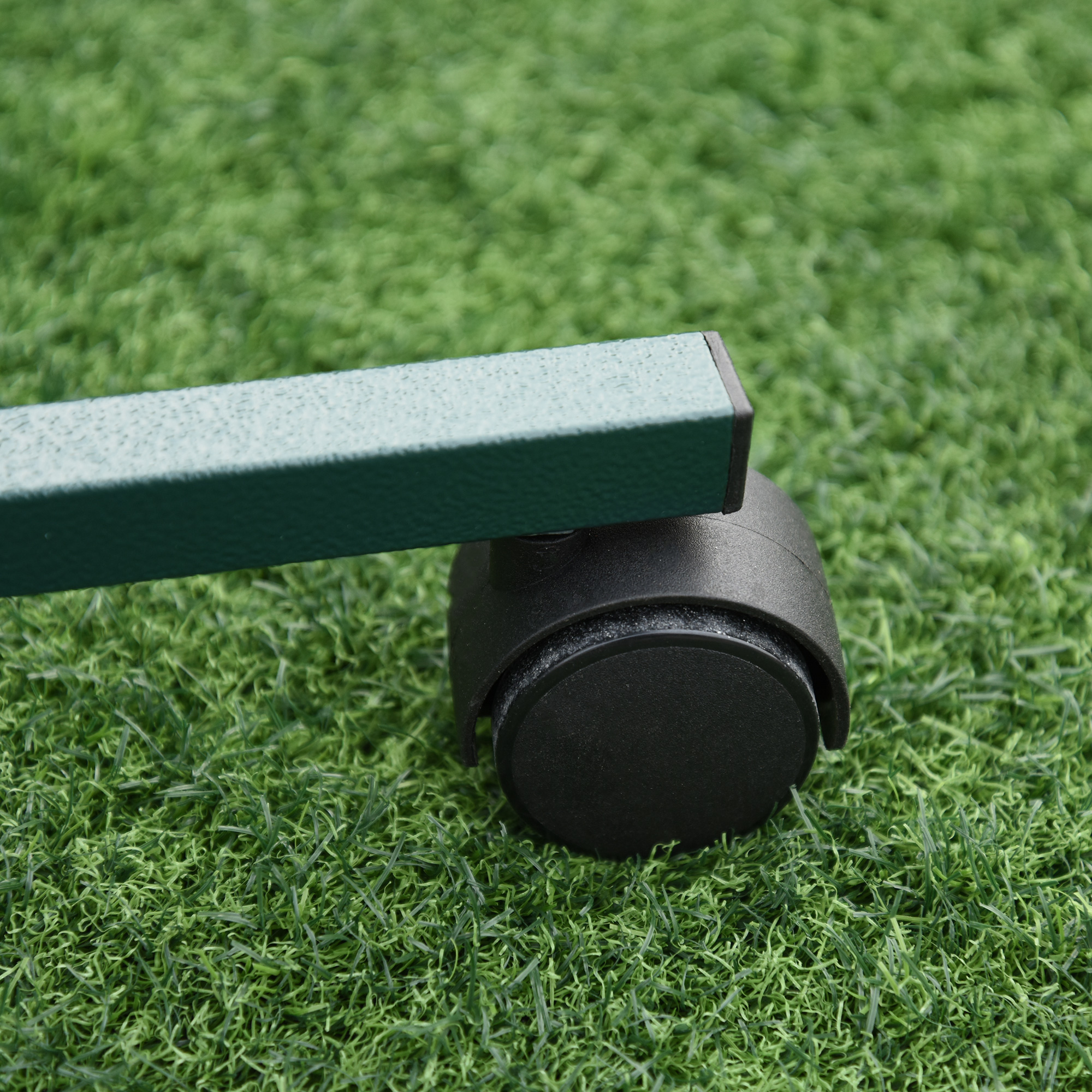 PawHut Bird Perch Stand with Four Wheels, Feeding Bowls, for Small, Medium Birds, Green - Image 8